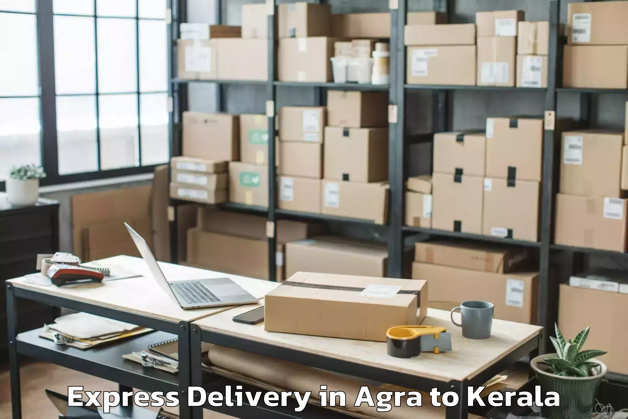 Top Agra to Olavakkot Express Delivery Available